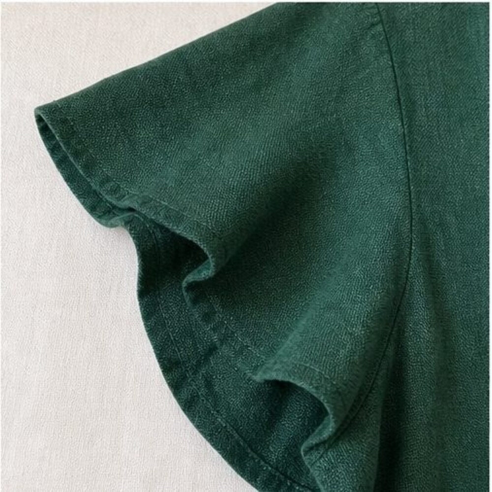 Emerald Button Blouse - Picture 5 of 6